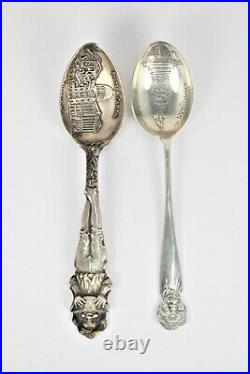 Antique Sterling Silver Rare Georgia Souvenir Spoons (2)