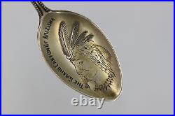 Antique Sterling Silver Souvenir Spoon ENGRAVED Indian, Grand Canyon, Arizona