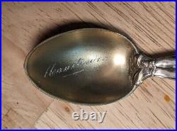 Antique Sterling Silver Souvenir Spoon Figural Native American Indian Manitowoc