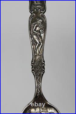 Antique Sterling Silver Souvenir Spoon Hopi Snake Dance @ Grand Canyon, Arizona