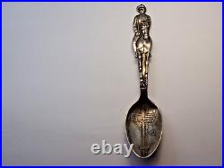 Antique Sterling Silver Souvenir Spoon Teddy Roosevelt Brooklyn Bridge 29.4G