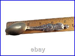 Antique Sterling Silver Souvenir Spoon Teddy Roosevelt Helena Montana 30.3G