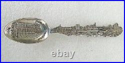 Antique Sterling Silver Souvenir spoon Chicago Skyline Cityscape Masonic Temple