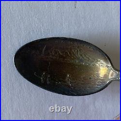 Antique Sterling Silver Spoon, H. F. Wichman, Diamond Head Honolulu Hawaii Rare