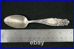 Antique Sterling Silver Spoon The Historic Stump 1844 Monogrammed 1892, 32g & 6