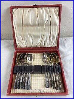 Antique Sterling Silver Tea Spoons (set of 12) Hammond Creake & Co