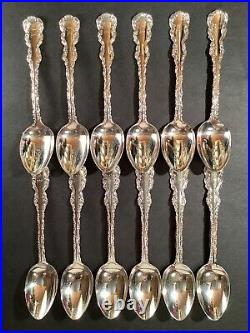 Antique Sterling Silver Teaspoon Set & Box Spoons are Monogramed W (12)
