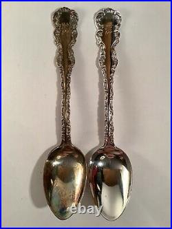 Antique Sterling Silver Teaspoon Set & Box Spoons are Monogramed W (12)