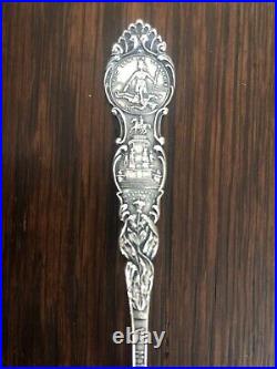 Antique Sterling Souvenir Spoon Sic Semper Tyrannis Christ Church Alexandria Va