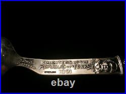 Antique Sterling Spoon The Alamo 6 Inch Daughters Of The Republic Of Texas 1891