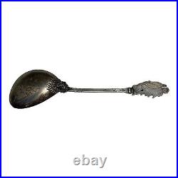 Antique Tiffany & Co Indian Native American Figural Sterling Spoon