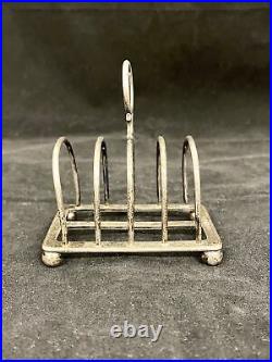 Antique Toast Rack British Sterling Silver George Unite 1899 Engravable