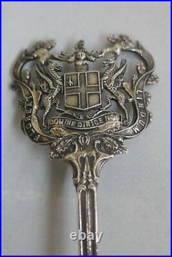 Antique Westminster Abbey England Sterling Silver & Enameled Souvenir Spoon
