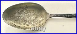 Antique Whittier College CA California Sterling Silver Souvenir Spoon