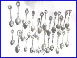 Antique sterling silver souvenir spoons lot