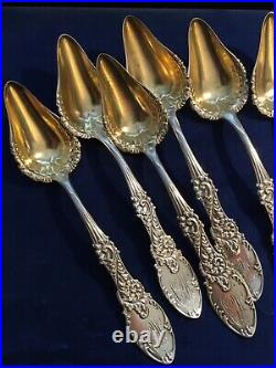 Antique/vintage J. E. Caldwell, Set Of (8) Sterling Silver Grapefruit Spoons