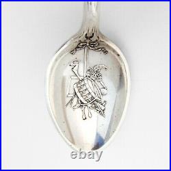 Baby In Cradle Souvenir Spoon Gorham Sterling Silver 1897 Mono JFK Jr
