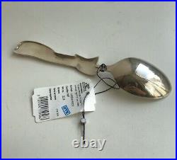 Baby Spoon Sterling Silver 925 With Enamel Shape Cat New With Tag 22.6 gr