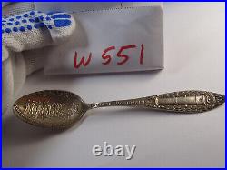 Battle of San Jacinto Antique Souvenir Spoon Sterling Silver by Lechenger Rare