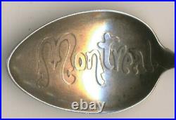Beautiful Toboggan Montreal Canada Sterling Silver Souvenir Spoon