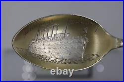 C. 1895 Sterling Silver Boat Souvenir Spoon SS Northland Ship, Duluth, Minnesota