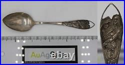 C. 1900 Antique Sterling Silver 5.25 Souvenir Spoon Indian Woman & Papoose Baby