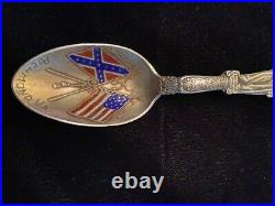 CSA Sterling Silver Souvenir Spoon Robert E Lee Richmond Virginia Confederate