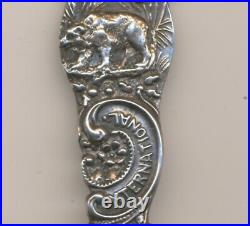 Campbell Metcalf Ornate Sterling Silver Souvenir Spoon California Midwinter Fair