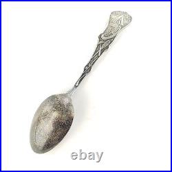 Chicago Masonic Temple Native American Indian Sterling Silver Souvenir Spoon