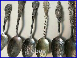 Chicago Worlds Fair 1893 spoon collection, 96 spoons, 52 are sterling silver