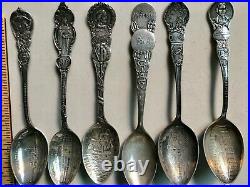 Chicago Worlds Fair 1893 spoon collection, 96 spoons, 52 are sterling silver