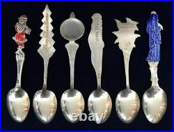 Christmas Sterling Silver Spoons Set (6 spoons) by EJ Towle 1972