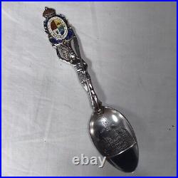 City Of Toronto Sterling Silver Souvenir Spoon Indian City Hall 1908