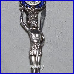 City Of Toronto Sterling Silver Souvenir Spoon Indian City Hall 1908