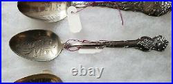 Collection of 105 Sterling Silver Souvenir Spoons Minnesota Towns