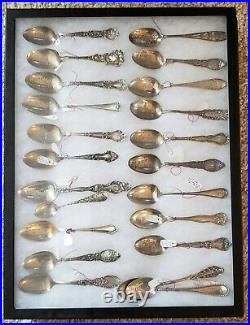 Collection of 105 Sterling Silver Souvenir Spoons Minnesota Towns