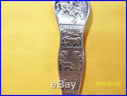 Cripple Creek Colorado Figural Sterling Spoon By E. L. D. Indian, Panning, Etc