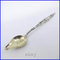 DURGIN Sterling Silver Citrus Souvenir Spoon SITKA ALASKA circa 1891 Antique
