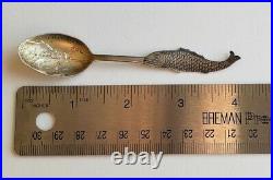 EARLY Catalina Island California Souvenir Spoon Sterling Silver Hand Etched CB&H