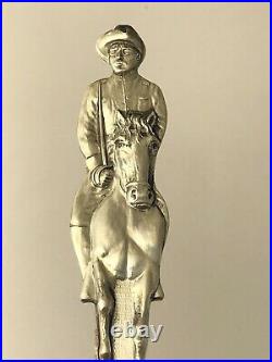 Edwardian Shepard sterling silver Roosevelt on horseback spoon JL 041121eFD