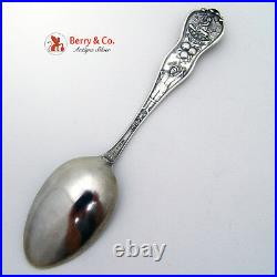 Enamel Bowl San Francisco California Souvenir Spoon 1900 Sterling Silver