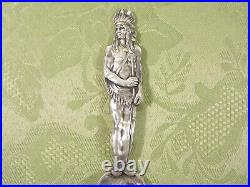 FIGURAL NATIVE AMERICAN CHIEF STERLING ALBANY, NY SOUVENIR by MECHANICS
