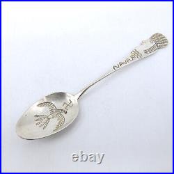 FRED HARVEY ERA Navajo Silver Souvenir Spoon Bird 11.5g