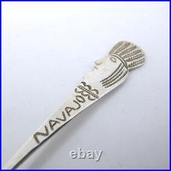 FRED HARVEY ERA Navajo Silver Souvenir Spoon Bird 11.5g