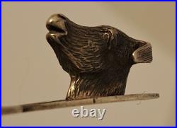 Figural COW CALF HEAD Souvenir Spoon Handmade ALBUQUERQUE New Mexico c. 1899 RARE