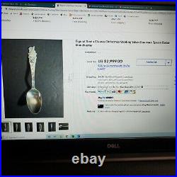Figural Santa Clause Christmas Sterling Silver Souvenir Spoon 1892 Howard & Co