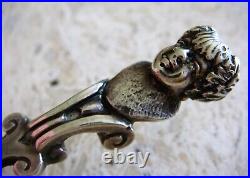Figural Spoon Very Unusual Sterling Silver London Shell Bowl ca. 1895 Antique