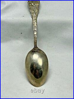 Full Headress Indian Sterling Silver City of Chicago Incorporated Souvenir Spoon