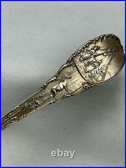 Full Headress Indian Sterling Silver City of Chicago Incorporated Souvenir Spoon