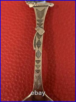Full Indian Chief Delaware Water Gap PA Sterling 5.5 Spoon Hammered by Lunt